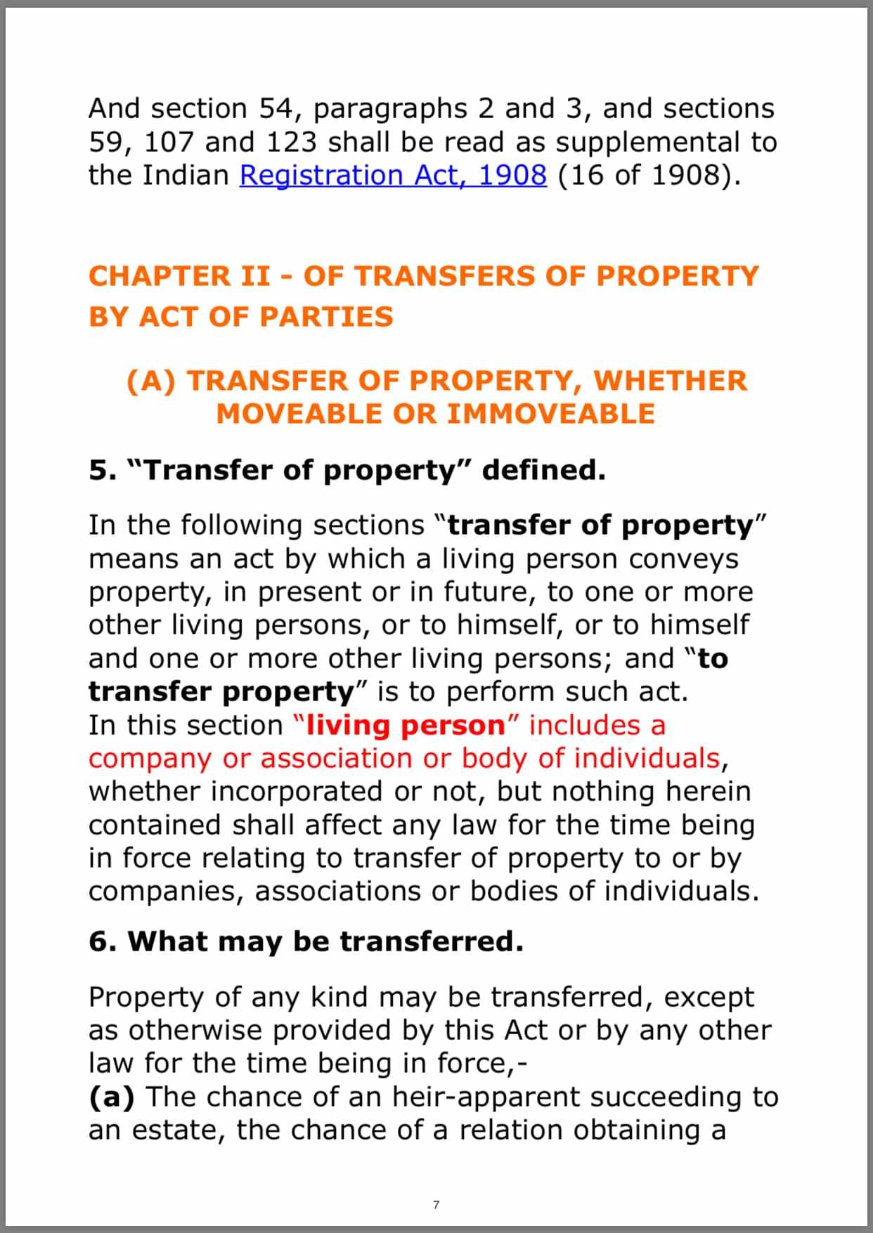 Transfer Of Property Act Pdf